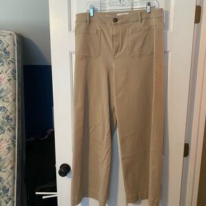 Tan wide leg Loft pants. Worn once